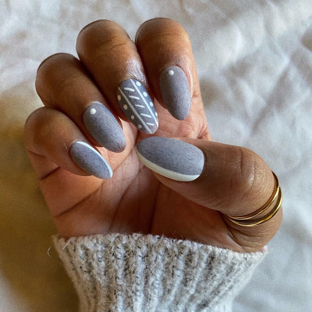 Stay Cozy with 25 Sweater Nail Ideas in 2024 21 Fifty Shades Of Your Fave Gray
