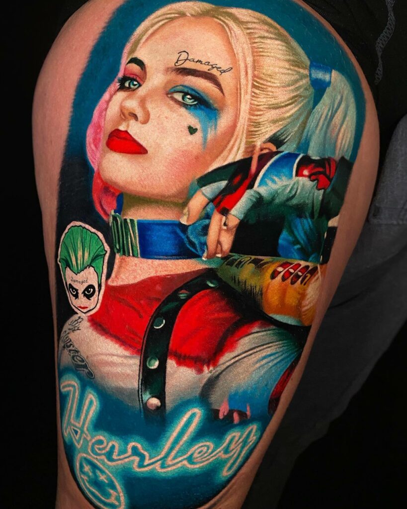 10+ Simple Joker Tattoo Ideas That Will Blow Your Mind! 16 Harley Quinn Tattoos