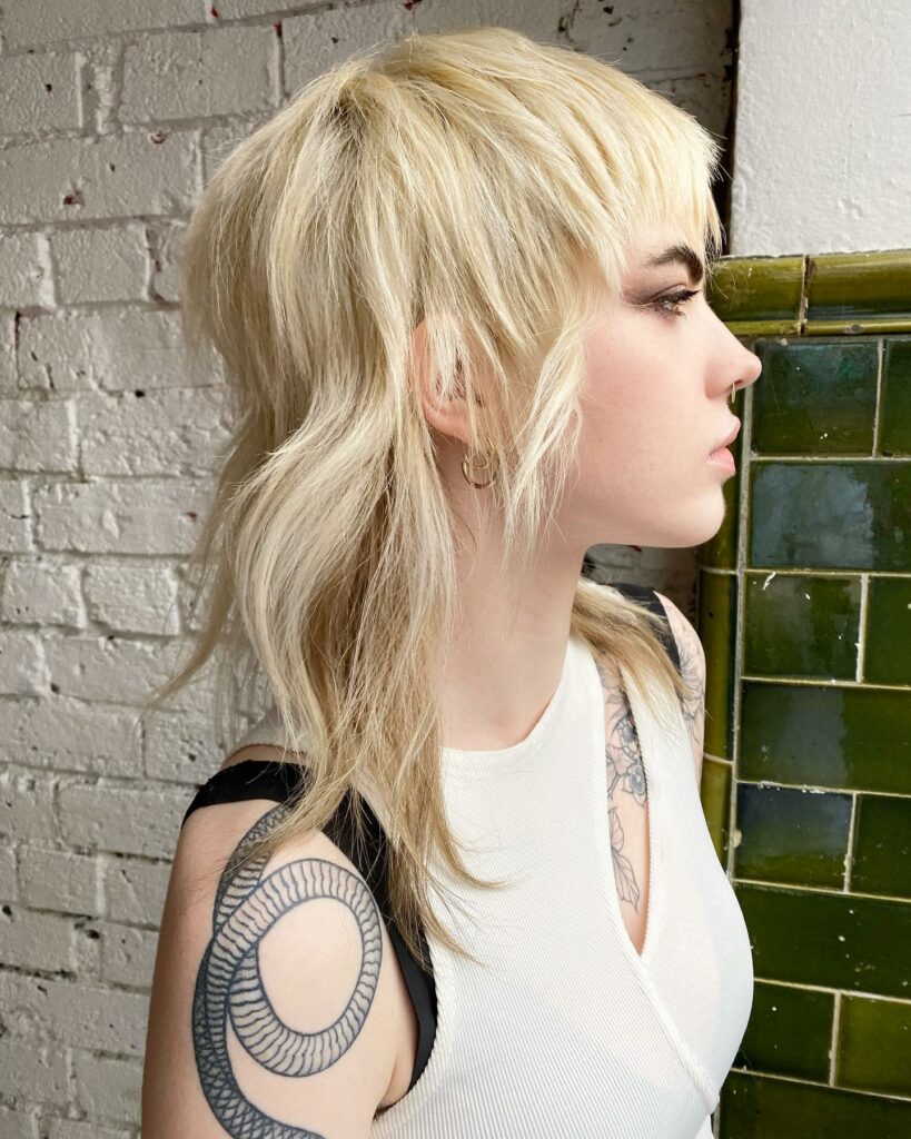 35 Modern Mullet Hairstyles to Experiment with in 2024 32 Platinum Mullet with Long Wispy Bangs