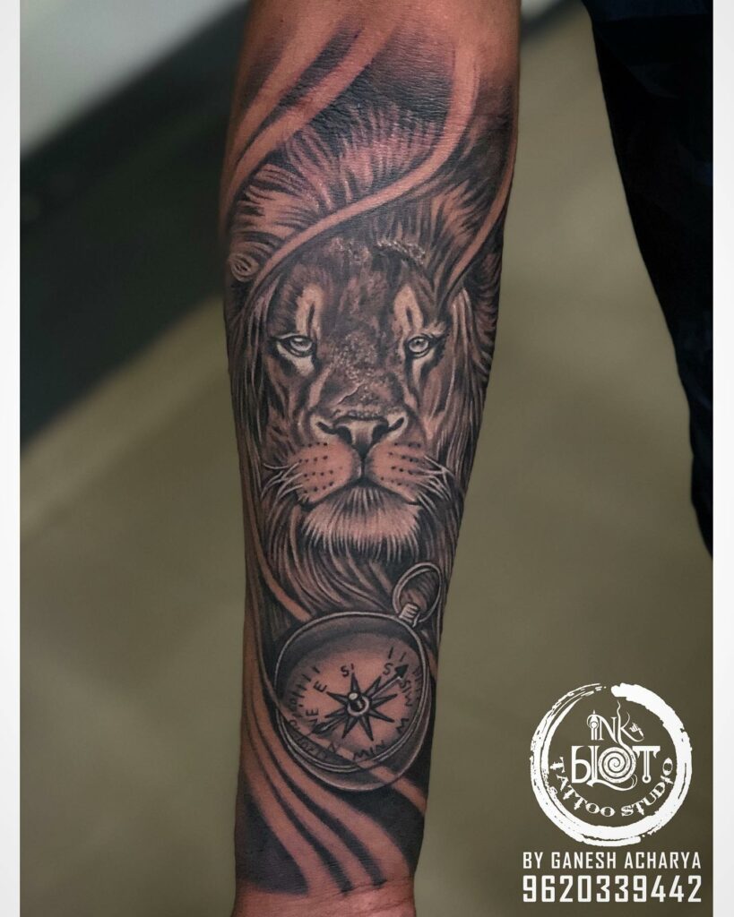 AMAZING COMPASS TATTOOS + THEIR MEANINGS - UPDATED FOR 2024 26 Compass Tattoo Half Sleeves
