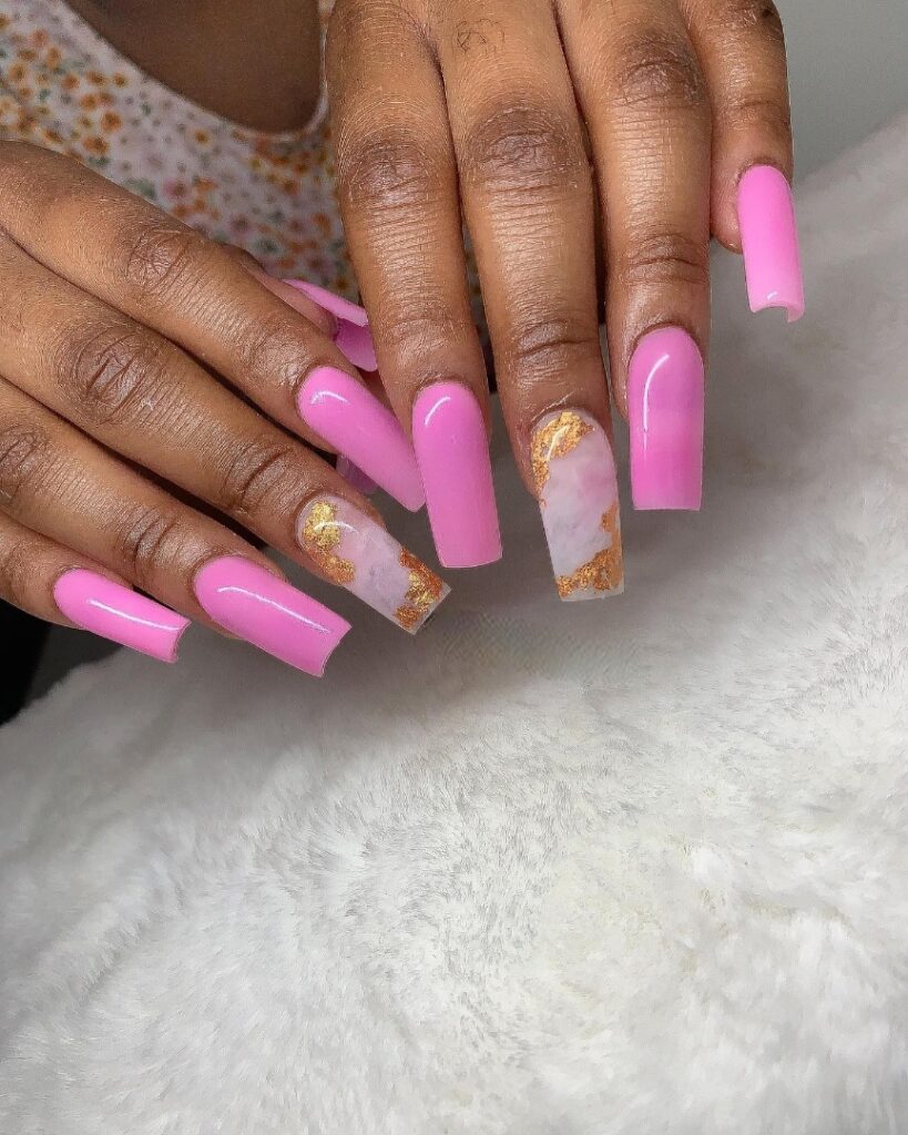 Discover 35 Pink Marble Nail Designs of 2024 24 Bubblegum Pink