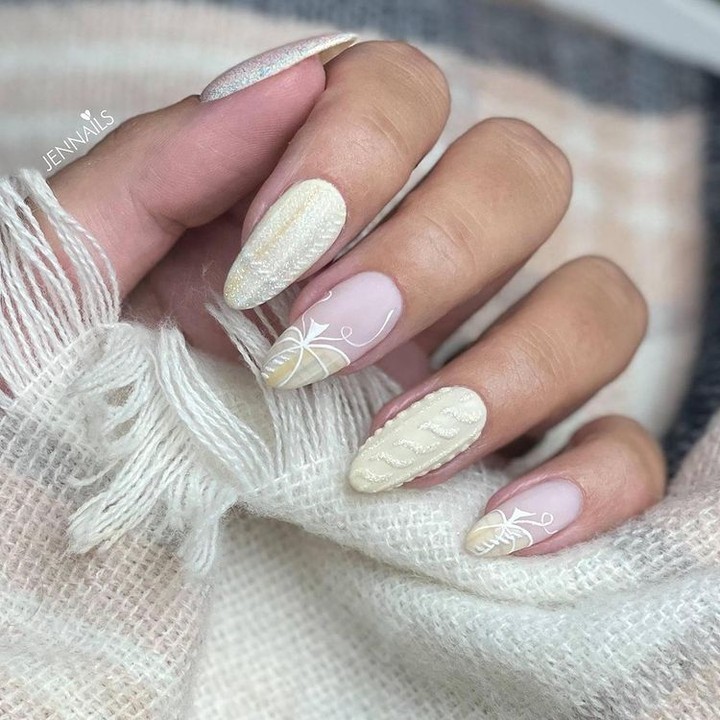 Stay Cozy with 25 Sweater Nail Ideas in 2024 20 Winter Whites To Wow