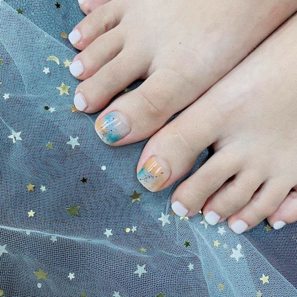 Indulge in 30 Baby Blue Toenail Pedicure Ideas for 2024 22 Baby Blue Ombre Pedicure