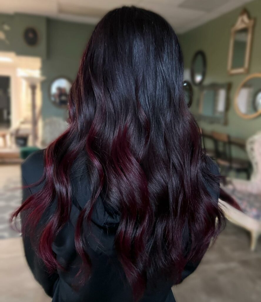 55 Bold Burgundy Dark Red Hair Ideas to Try in 2024 26 Plum-Dark Burgundy