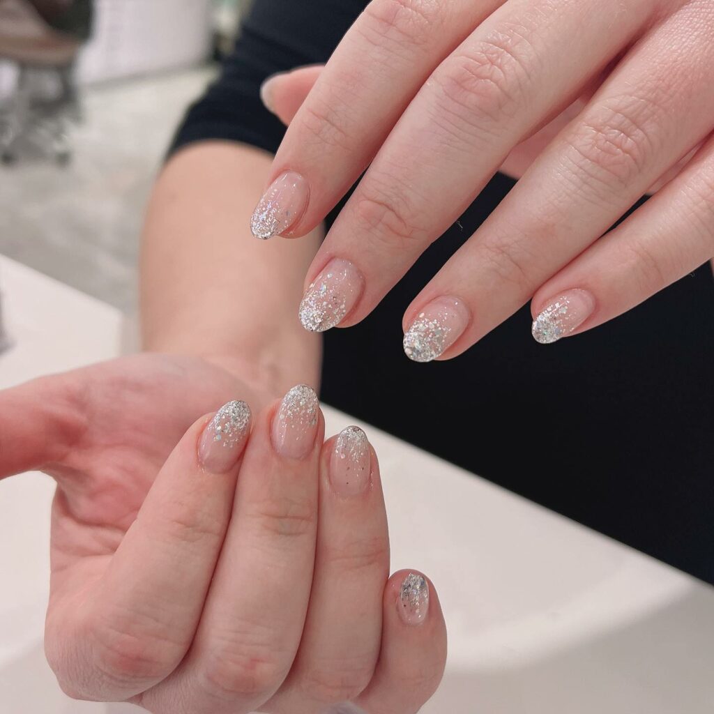 Embrace Glamour with 30 Ombre Nails With Glitter for 2024 34 Glitter Tips