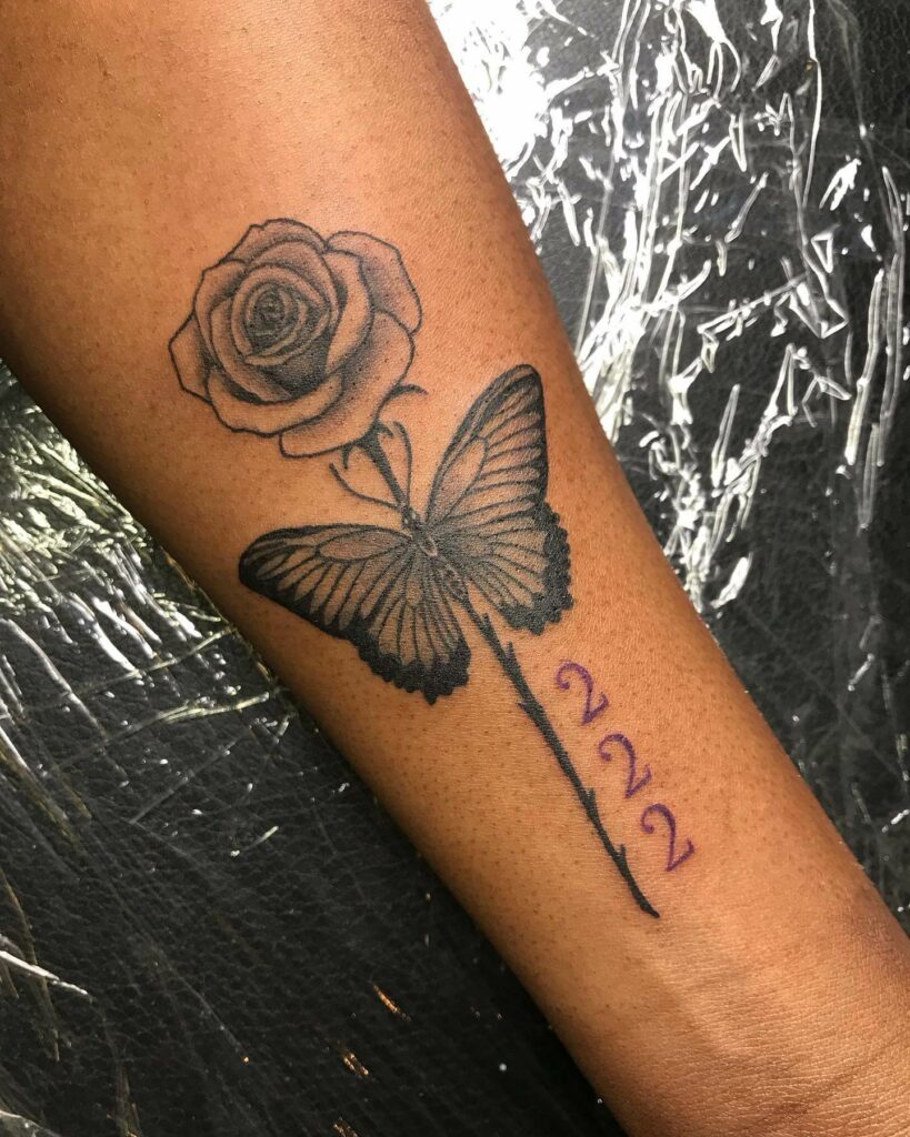 12+ Butterfly Memorial Tattoo Ideas To Inspire You! 19 Rose And Butterfly Tattoo