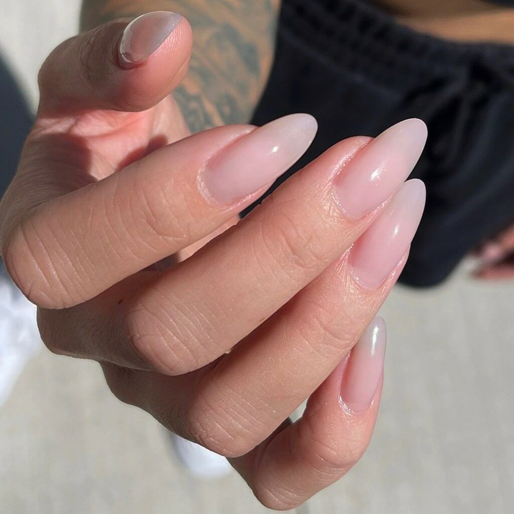 Admire 25 White Almond Nail Designs of 2024 43 Clear White Almond Nails