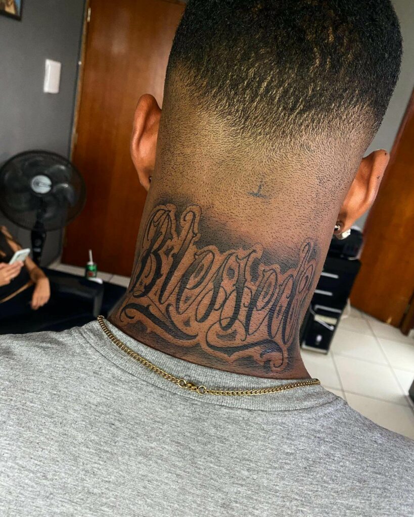 11+ Blessed Neck Tattoo Ideas That Will Blow Your Mind! 10 Blessed Neck Tattoo