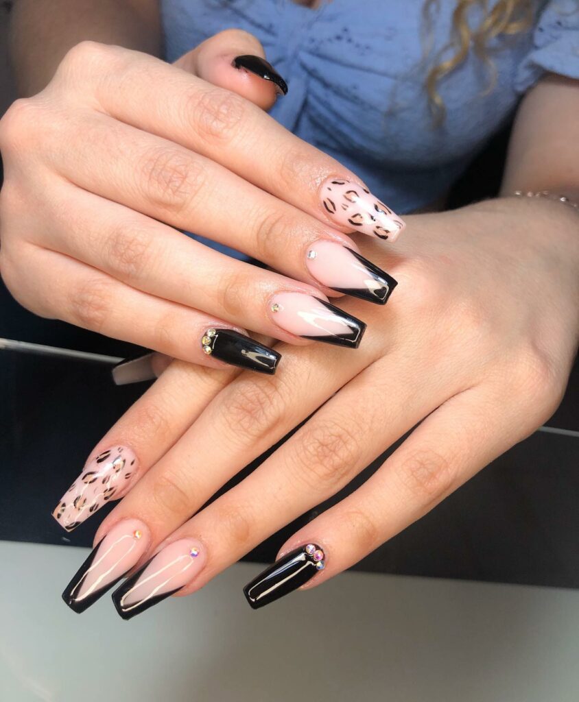 40 Latest Black Coffin Nail Designs To Try In 2024! 37 Modern Elegance