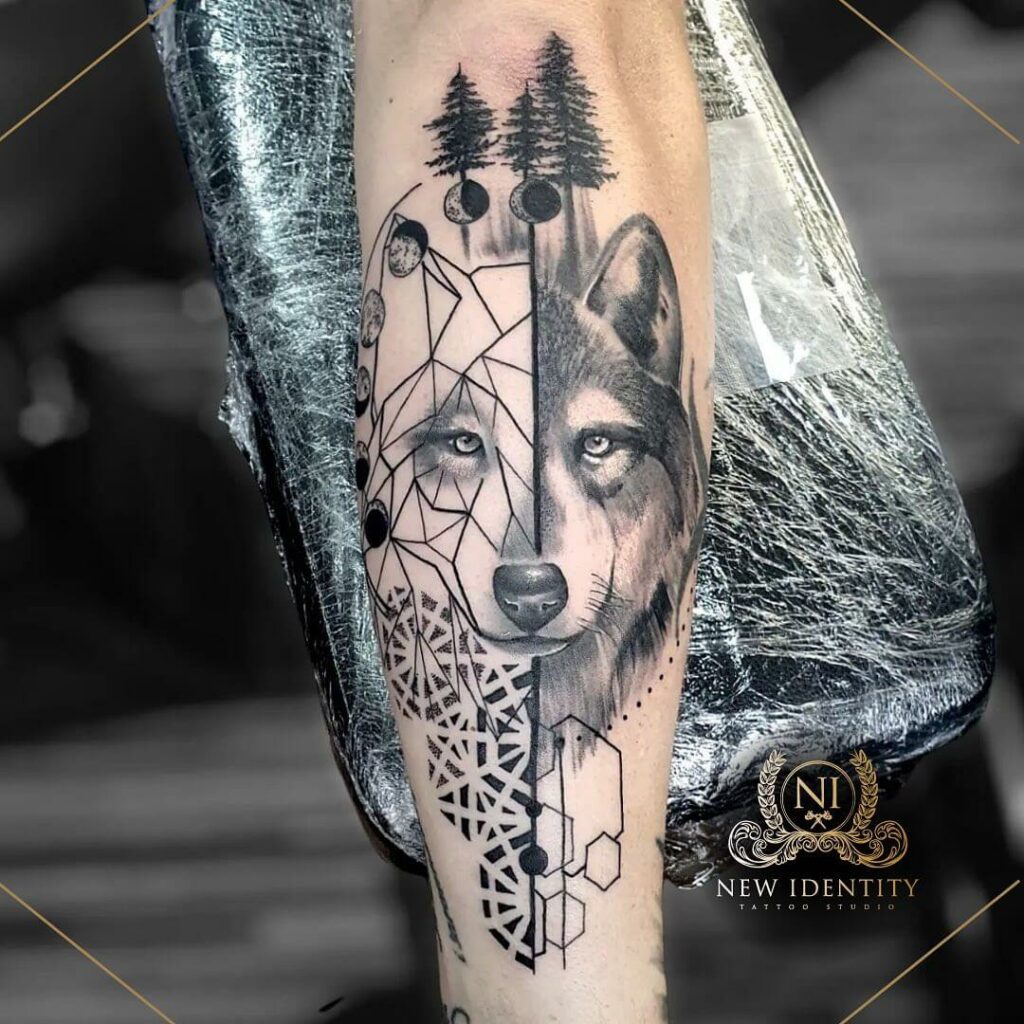 11+ Simple Wolf Tattoo That Will Blow Your Mind! 14 Geometric Wolf Tattoo