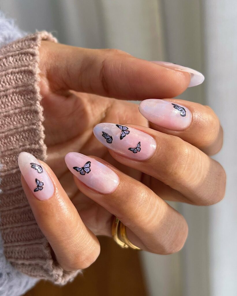 40 Latest Cotton Candy Nail Designs To Try In 2023! 44 Cotton Candy Nails With Butterflies