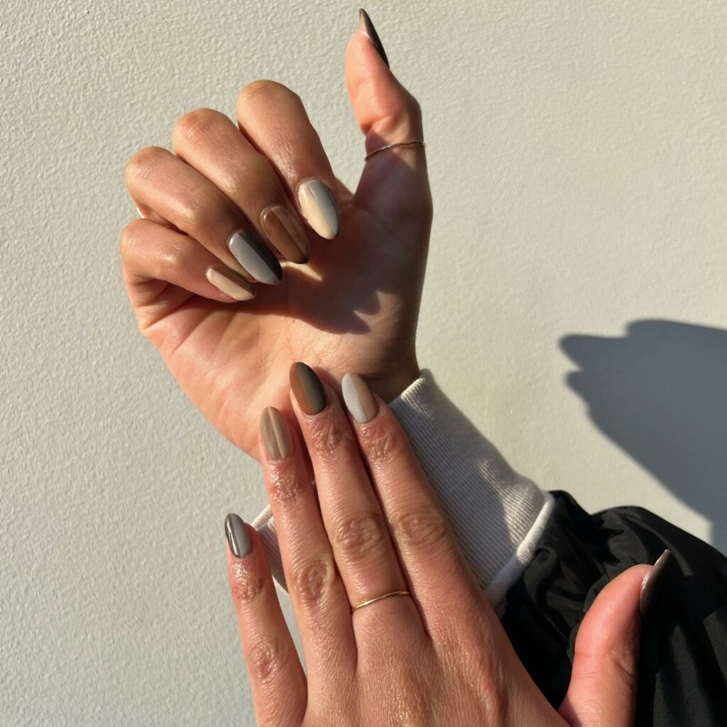 20 BEST 70S NAIL DESIGNS TO TRY IN 2024! 17 Matte Dark Color 70s Nails