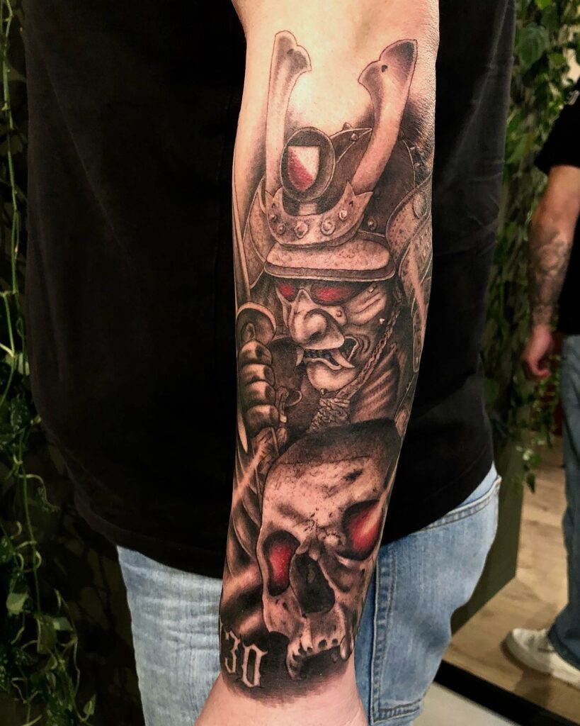 10 AMAZING SAMURAI TATTOO IDEAS + MEANINGS 18 Realistic Samurai Tattoo