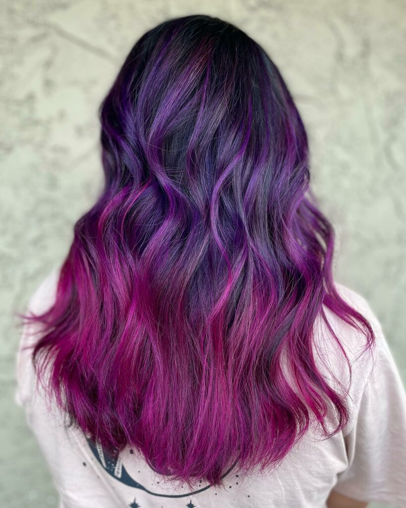 45 Pink Hairstyles to Add a Pop of Color to Your Look in 2024 52 Purple & Pink Balayage