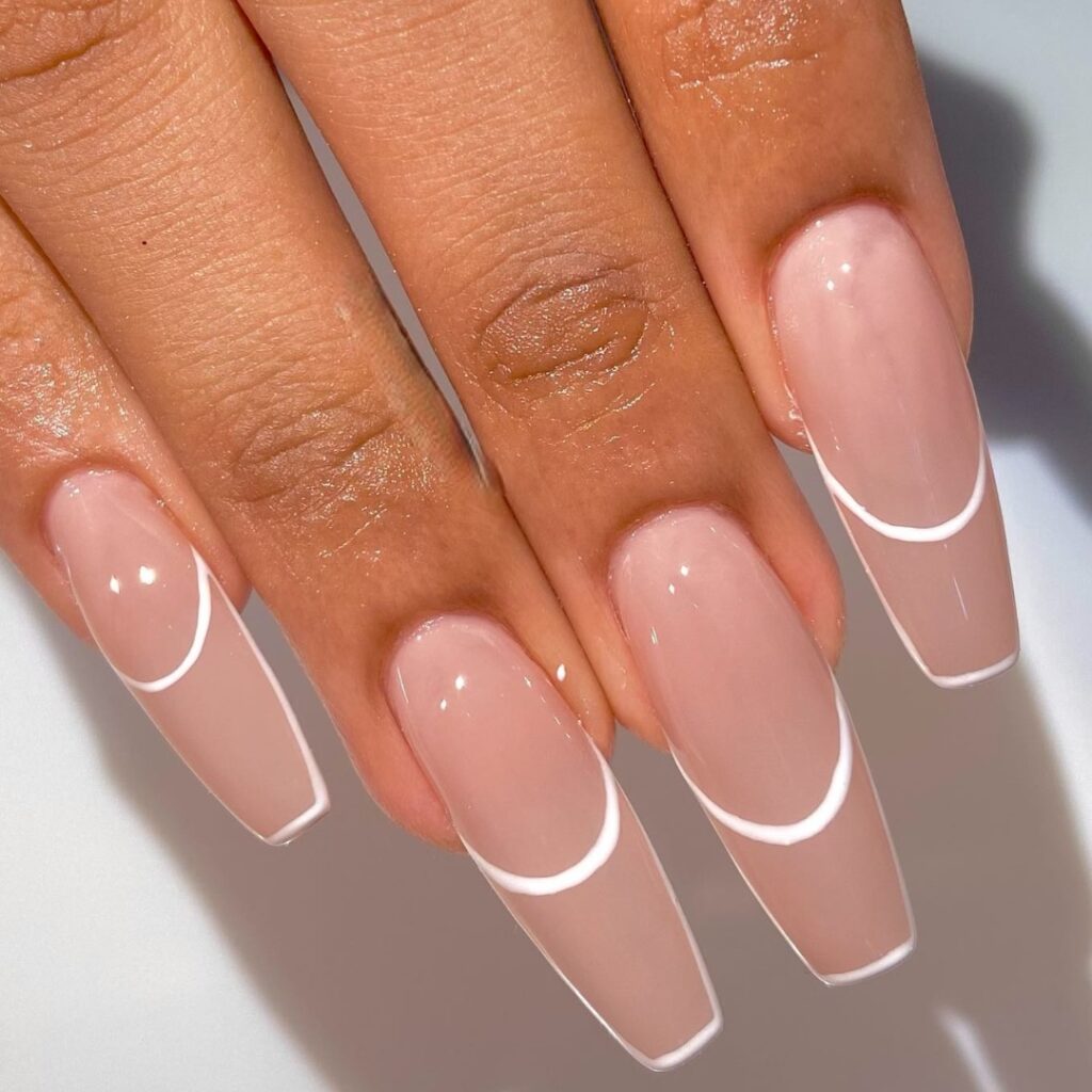 Try 50 Coffin French Tip Nail Designs in 2024 17 Modern French Delight