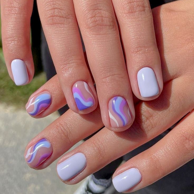 Embrace Neutrals with 35 Grey Nail Designs for 2024 40 Lavender Light Gray