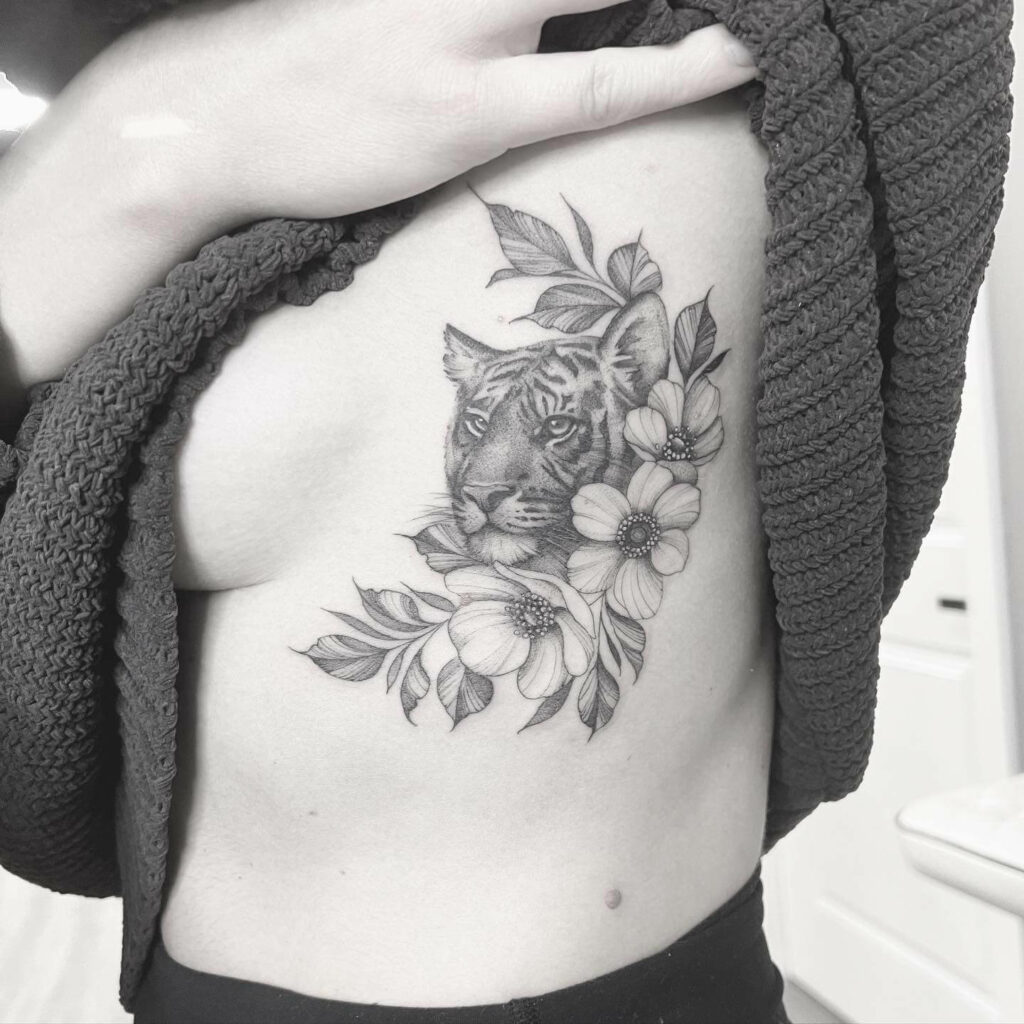 11+ Side Boob Flower Tattoo That Will Blow Your Mind! 10 Side Boob Flower Tattoo