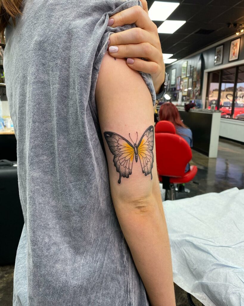27+ Butterfly Tattoo Meanings To Inspire You! 13 Yellow Butterfly Tattoo Meaning