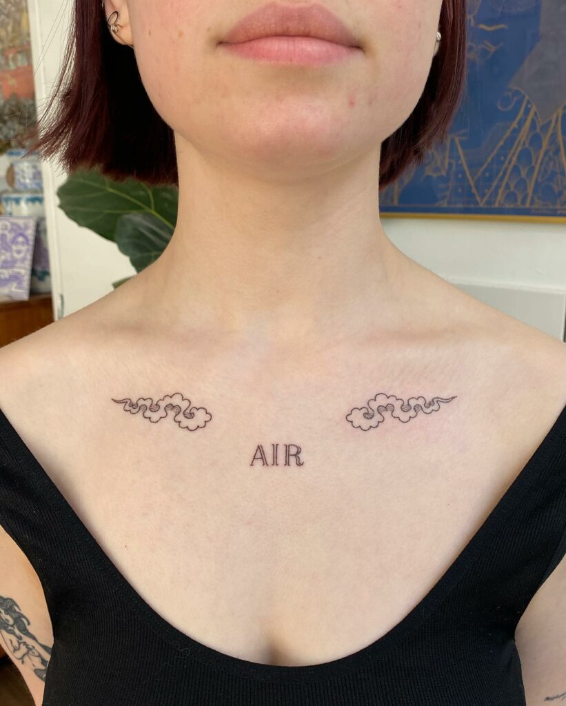 21+ Clouds Tattoo Ideas That Will Blow Your Mind! 13 Chest Cloud Tattoo