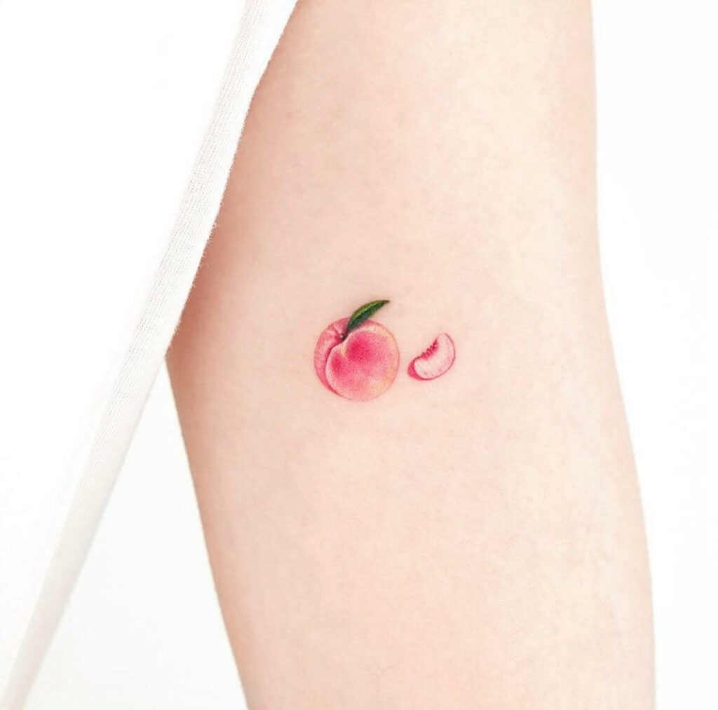 11+ Small Peach Tattoo Ideas That Will Blow Your Mind! 10 Small Peach Tattoo