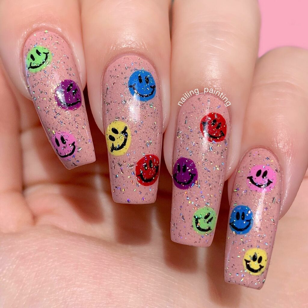 Show Off 25 Smiley Face Nail Designs in 2024 10 One Love Smileys