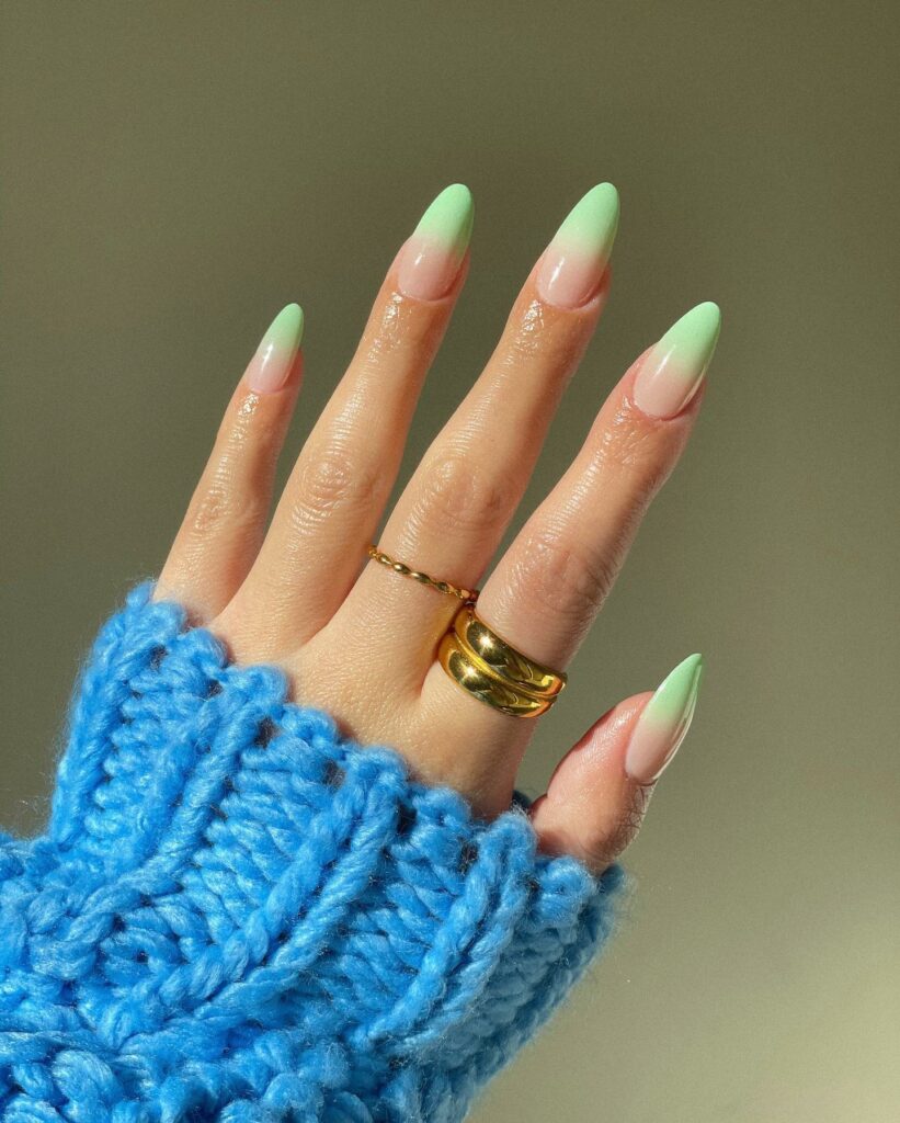 20 Latest Nude Ombre Nail Ideas To Try In 2024! 15 Nude And Green Ombre Nails