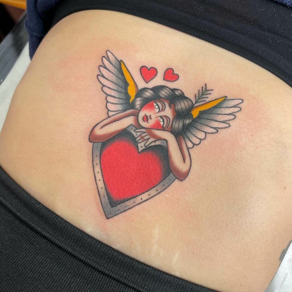 11+ Vintage Tattoo Flash Designs That Will Blow Your Mind! 13 Vintage Cherub Tattoo Flash