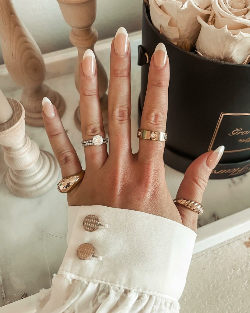 Attend in Style with 25 Wedding Guest Nail Designs in 2024 10 Almond French Wedding Guest Nails