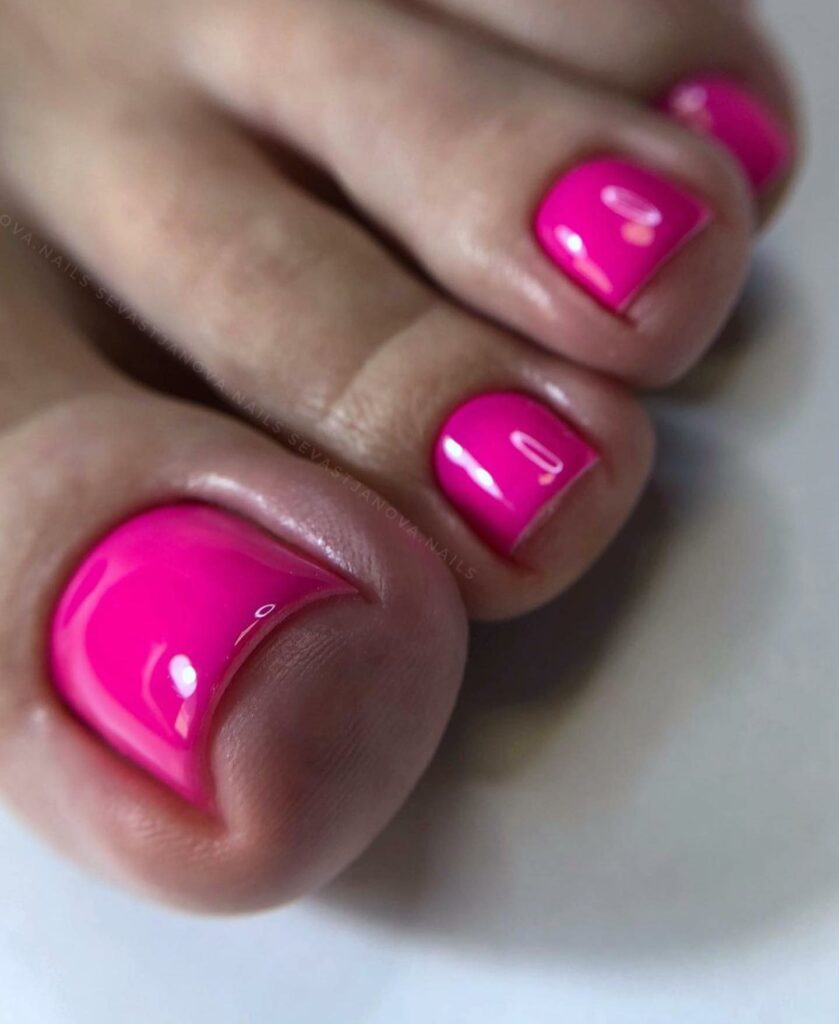 30 Winter Pedicure Color Ideas to Try in 2024 28 Neon Pink