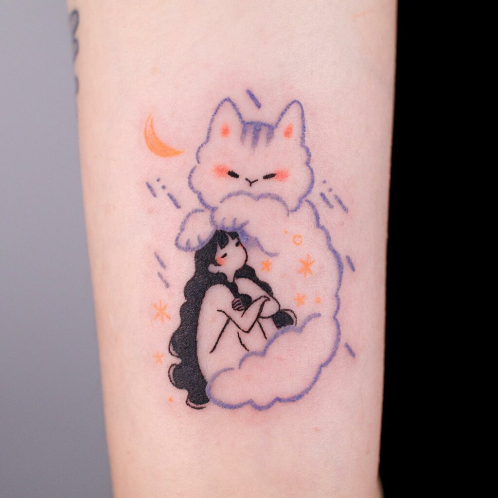 21+ Clouds Tattoo Ideas That Will Blow Your Mind! 11 Cute Cloud Tattoos Drawings