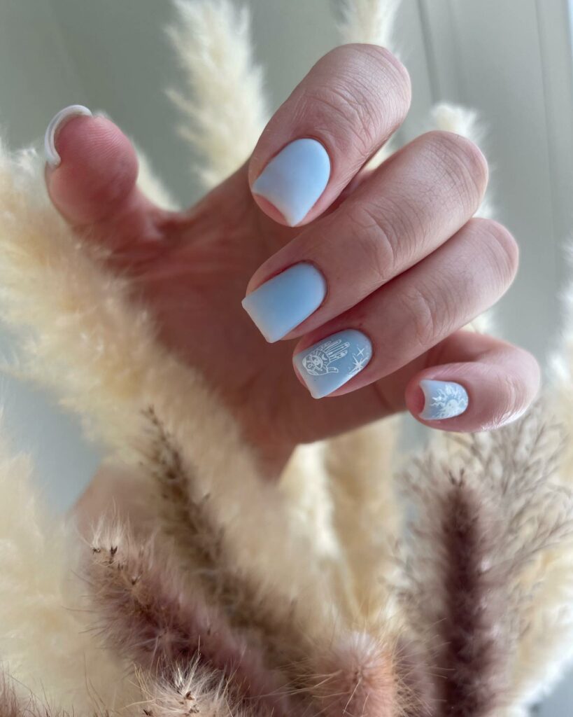 21 Latest Matte Blue Nail Ideas For 2024! 25