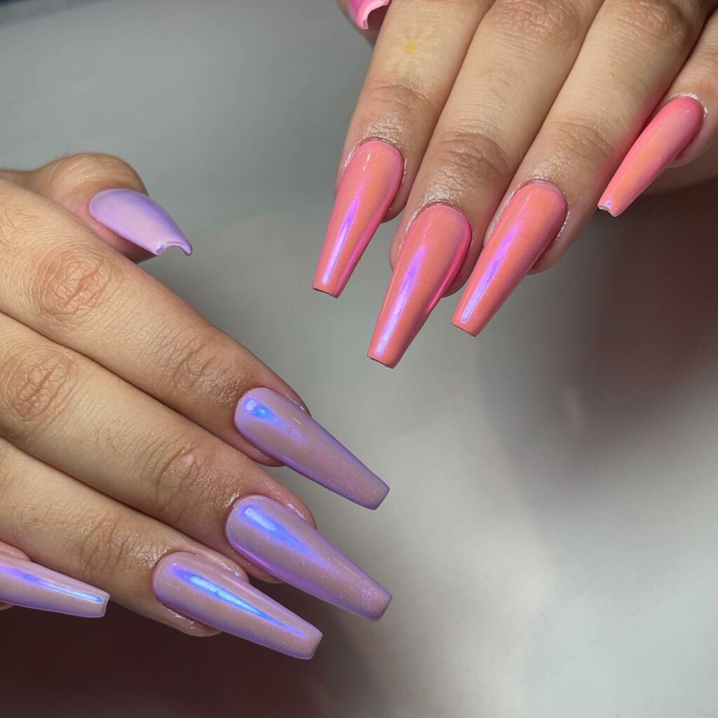 30 Latest Pink And Purple Nail Designs To Try In 2024! 33 Pink and Purple Chrome Nails