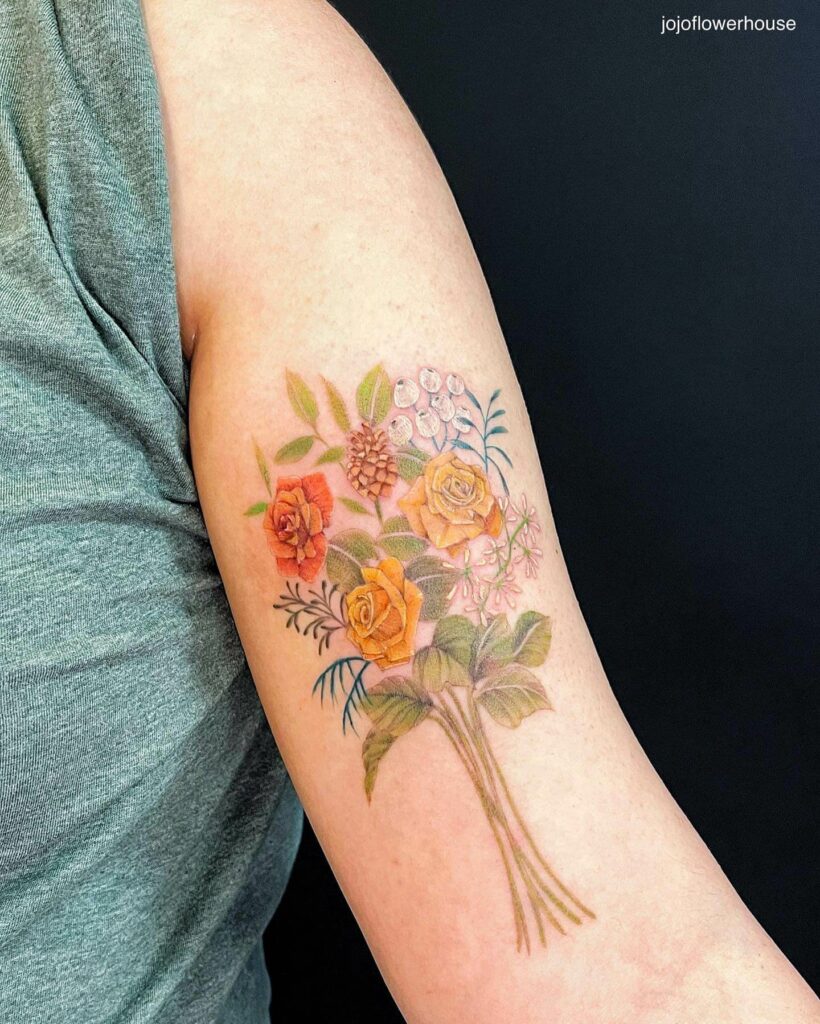 10+ Arm Flower Tattoo Ideas You’ll Have To See To Believe! 13 Multi-Coloured Creative Arm Flower Tattoo