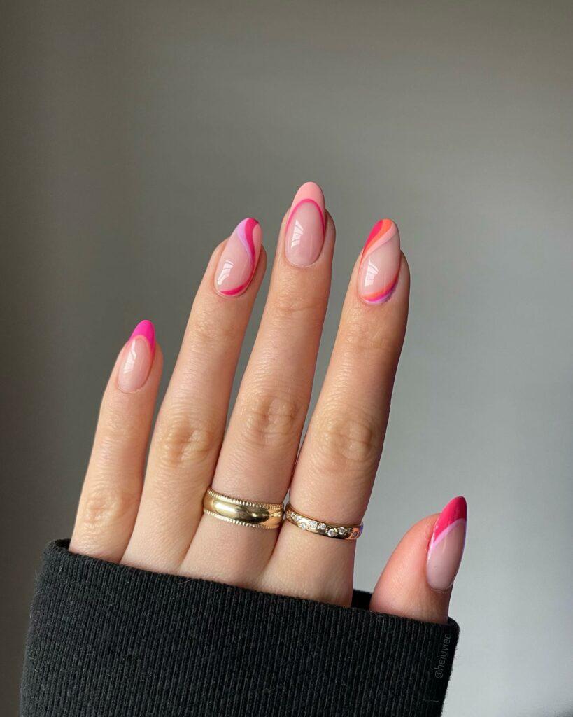 Get Swirly with 35 Swirl Nails Ideas for 2024 18 Nails With French Tips and Swirls