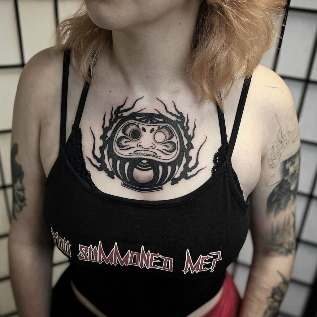 AMAZING DARUMA DOLL TATTOOS DESIGNS & MEANINGS - UPDATED FOR 2024 15 Daruma Doll Tattoo