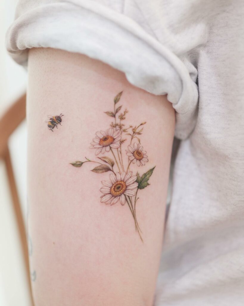 11+ Girly Bee Tattoo Ideas That Will Blow Your Mind! 19 Amazing Bee and Flower Tattoos for Women