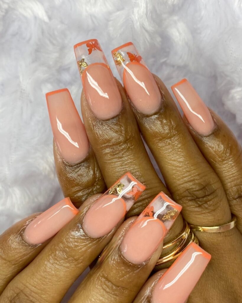 Get Peachy with 30 Peach Nail Designs for 2024 35 Framed French