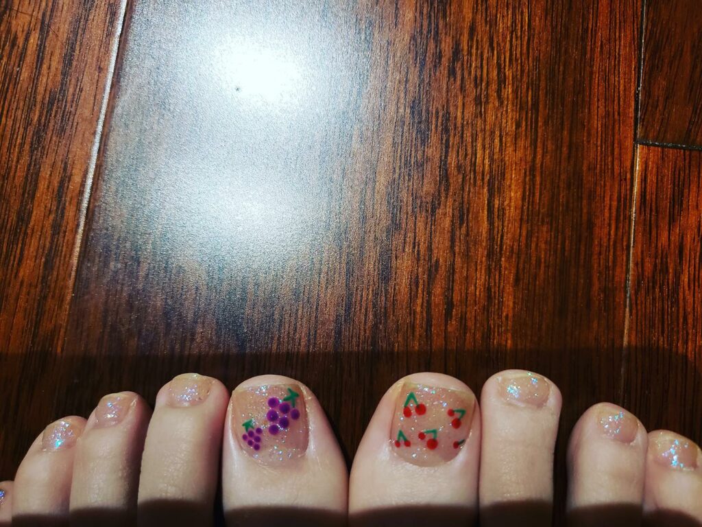 Feel Fruity with 25 Cherry Toenail Pedicure Ideas for 2024 26 Cherry And Grapes Nail Art