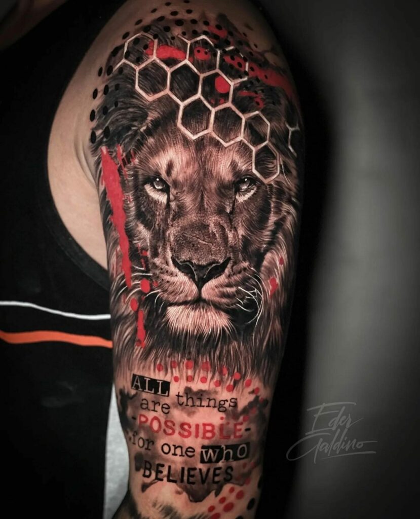 11+ Lion Sleeve Tattoo Ideas That Will blow Your Mind! 11 Full Sleeve Realistic Lion Tattoos For Men