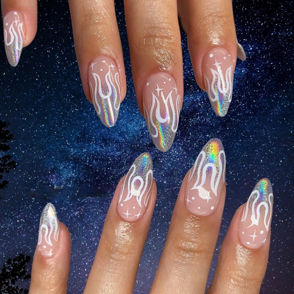 Shimmer with 30 Holographic Nail Designs in 2024 19 Holo Magic For Arrowhead Nails