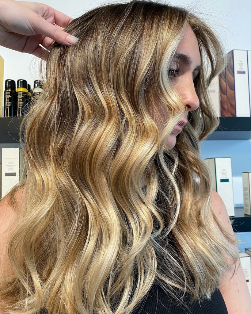 44 Trendy Blonde Highlights On Brown Hair Ideas to Try in 2024 31 Heavy Golden Balayage for the Blonde-Curious