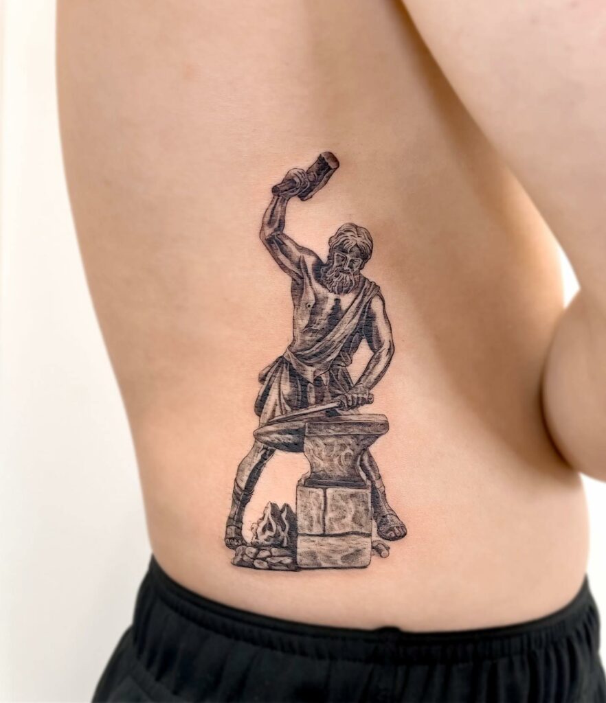 THE ULTIMATE GUIDE TO GREEK MYTHOLOGY TATTOOS - UPDATED FOR 2024 18 Hephaestus Tattoos