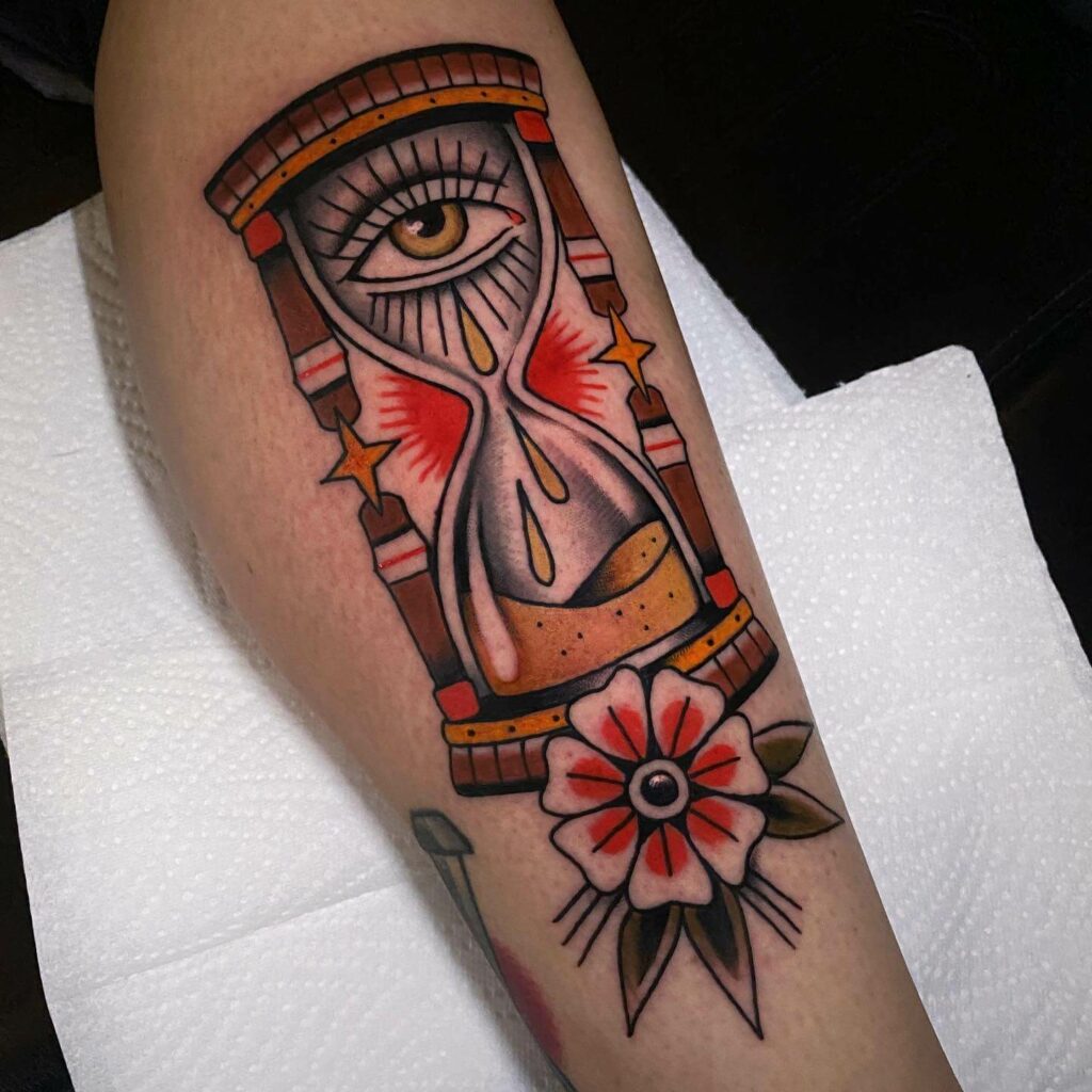 12+ Girly Hourglass Tattoo Ideas To Inspire You! 18 The Eye And The Desert Hourglass Tattoo