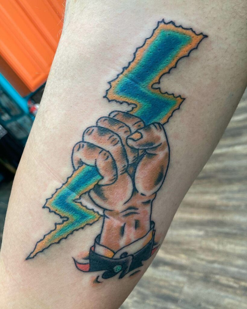 12+ Lineman Tattoo Ideas To Inspire You! 20 Thunder Lineman Tattoo in Blue
