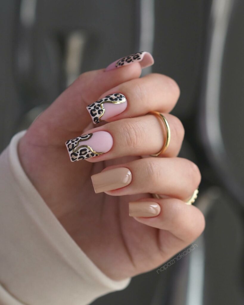 25 Latest Leopard Print Nail Ideas To Try In 2024! 15 Abstract Leopard Square Nails