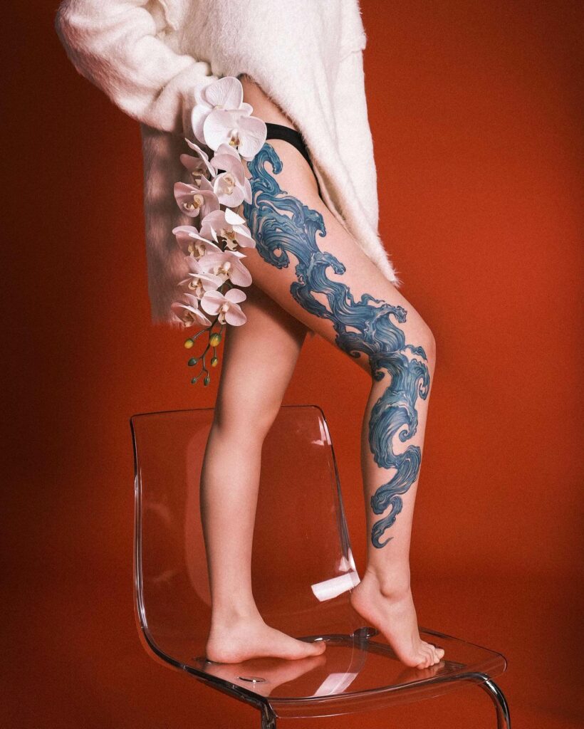 14+ Leg Sleeve Tattoo Women Ideas That Will Blow Your Mind! 23 Leg Sleeve Tattoos In Blackwork