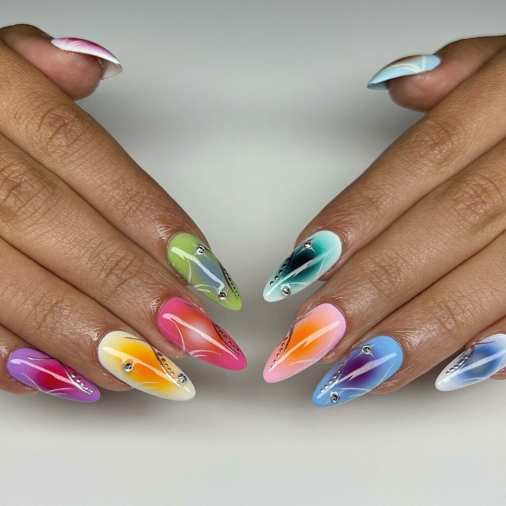 30 Latest Aura Nails Ideas To Try In 2024! 21 Y2K Throwback