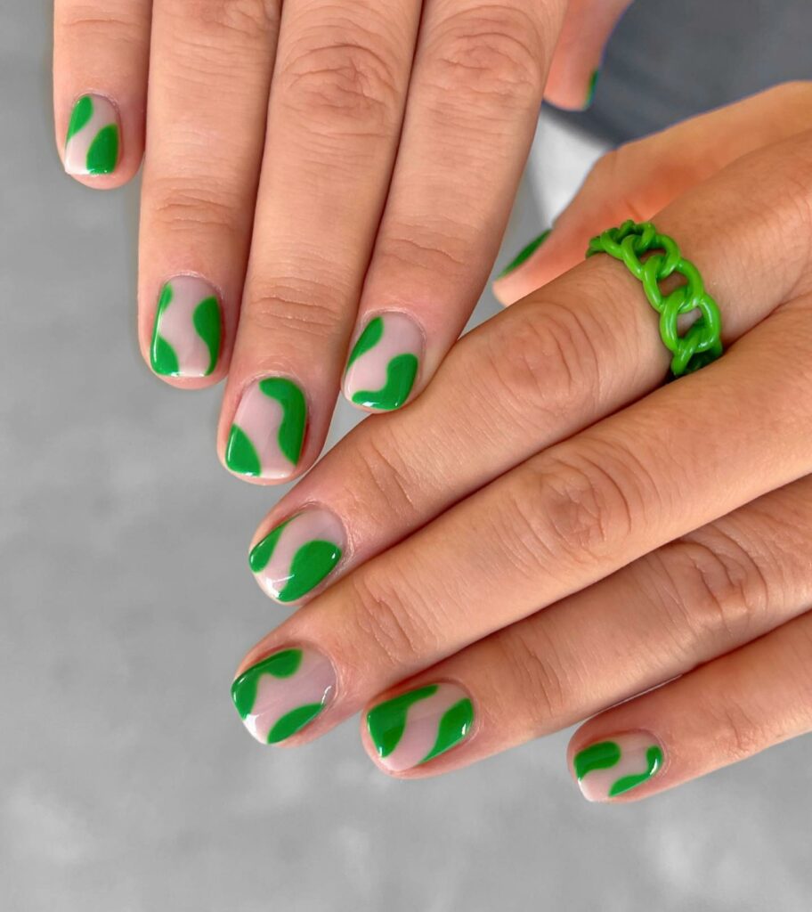35 Latest St Patrick's Day Nail Designs To Try In 2024! 33 Peek-a-Boo Green