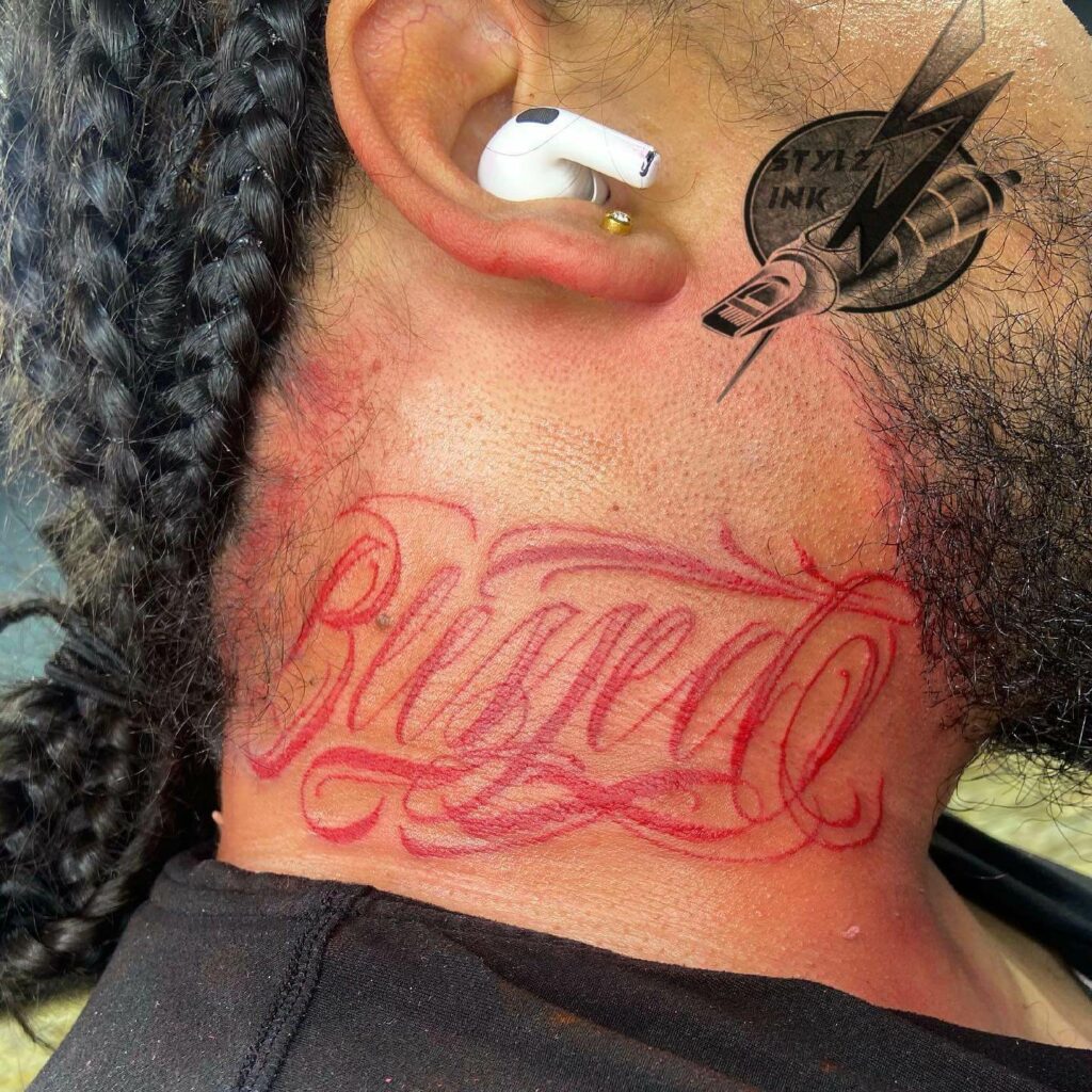 11+ Blessed Neck Tattoo Ideas That Will Blow Your Mind! 17 Red Letter Christians Blessed Tattoo