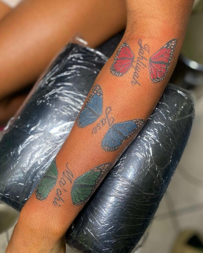 10+ Medium Tattoo Ideas You’ll Have To See To Believe! 17 Positive Vibes Colorful Butterfly Tattoo